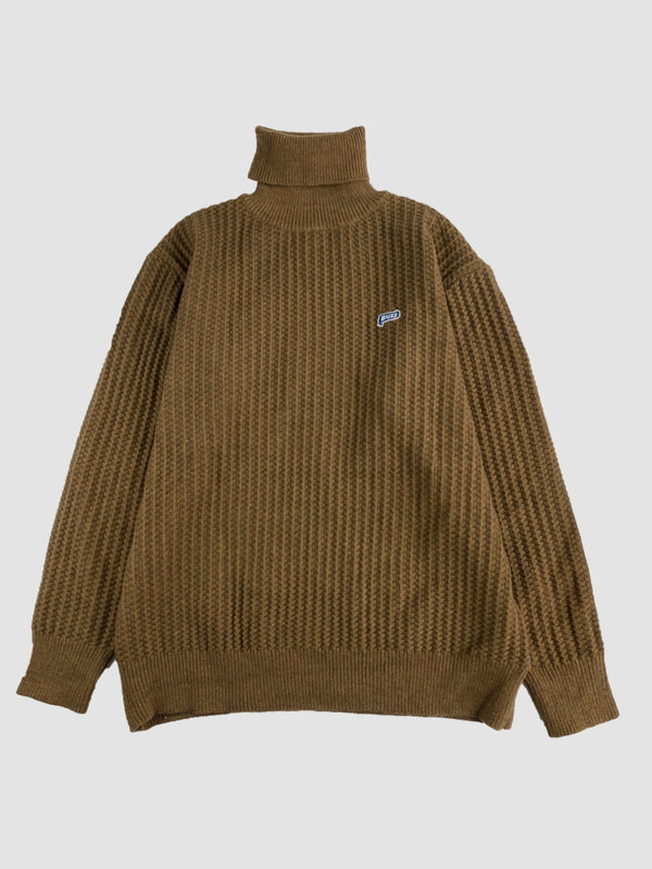 WLS Retro Caramel Loose Turtleneck Sweater