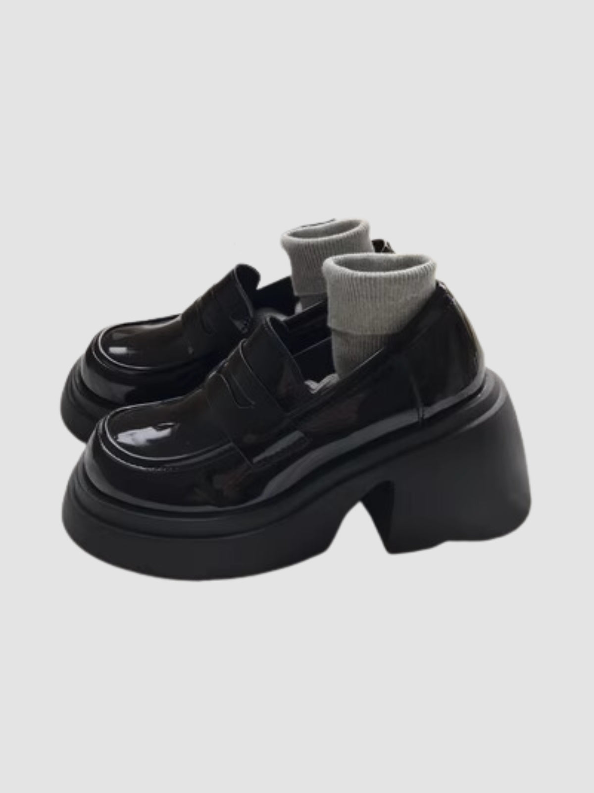 WLS Thick High Heeled Leather Women Shoes