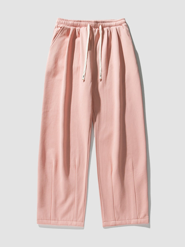 WLS Retro Pleated Loose Thickened Sweatpants