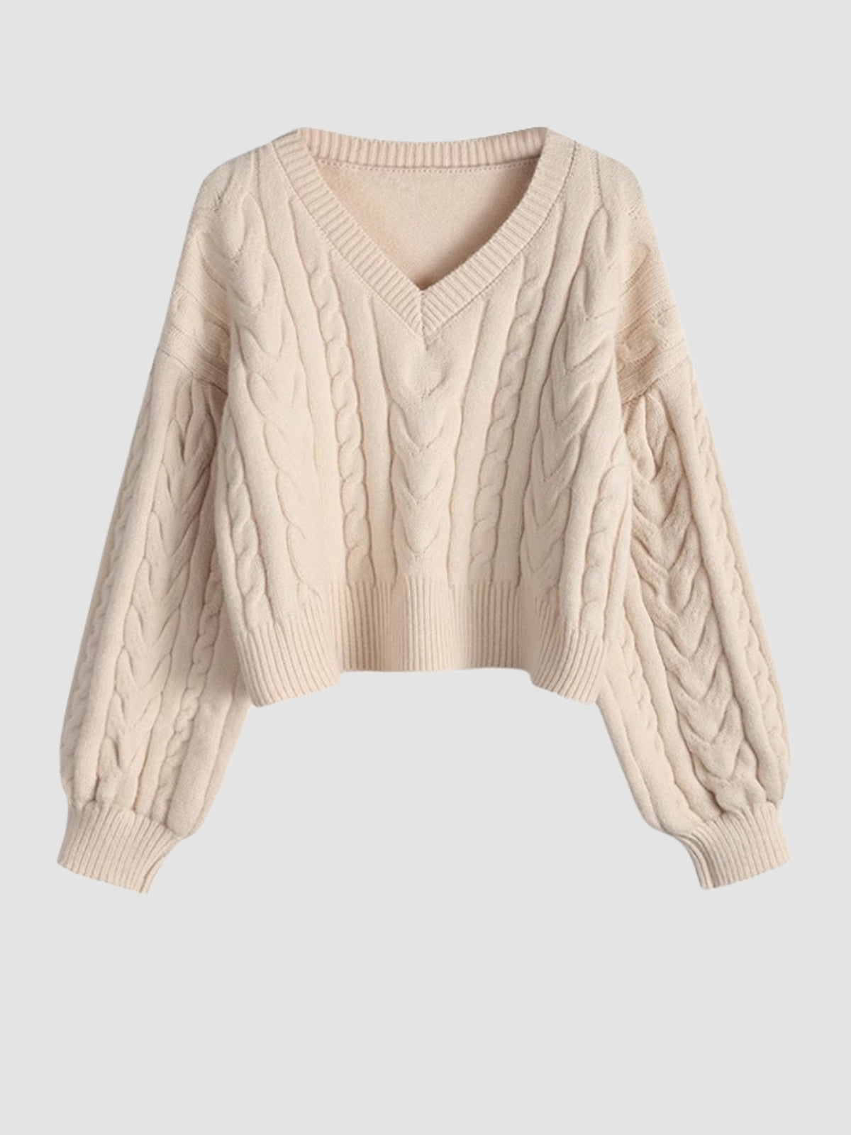 WLS V-Neck Short Soft Large Sweater