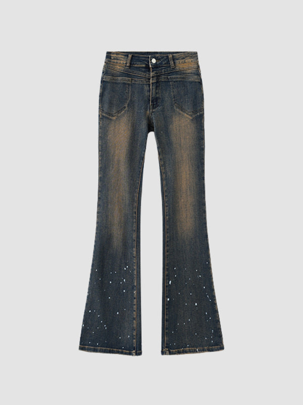 WLS Retro Distressed Low Waist Slim Jeans