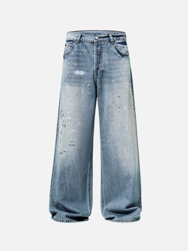 Vintage Ink Wash Straight-Leg Jeans