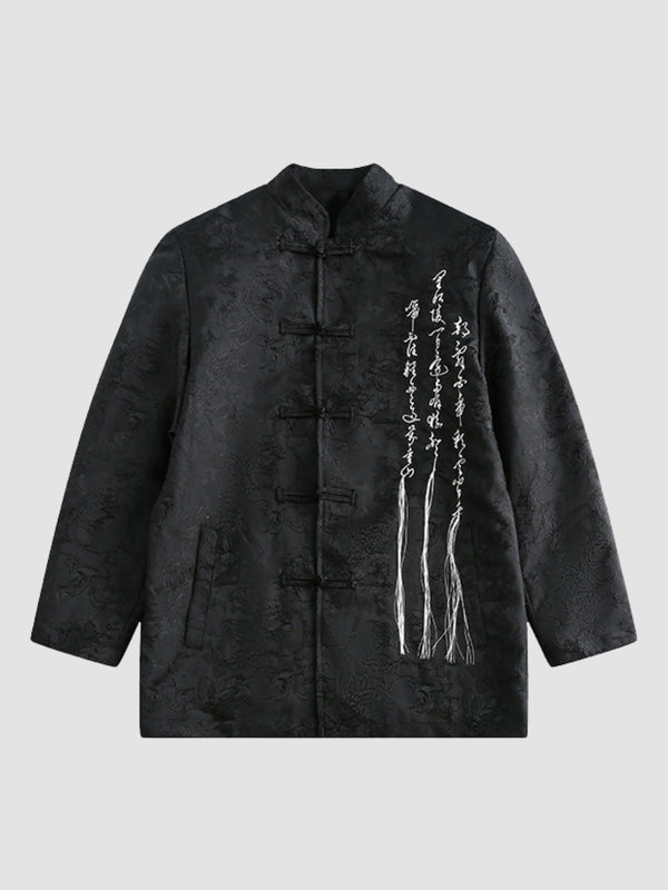 WLS Retro Tang Loose Embroidered Casual Jacket