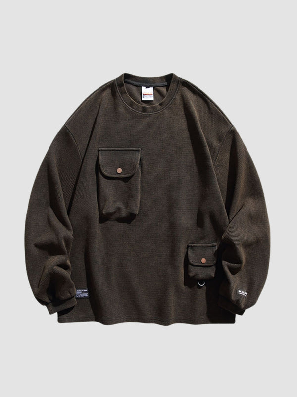 WLS Maillard Double Pocket Loose Sweatshirt