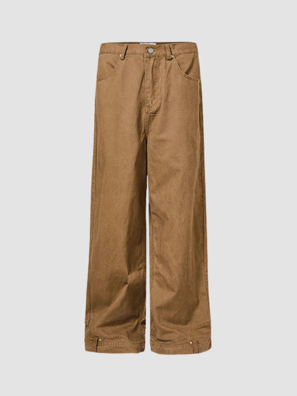 WLS American Rivet Straight-Leg Flared Pants