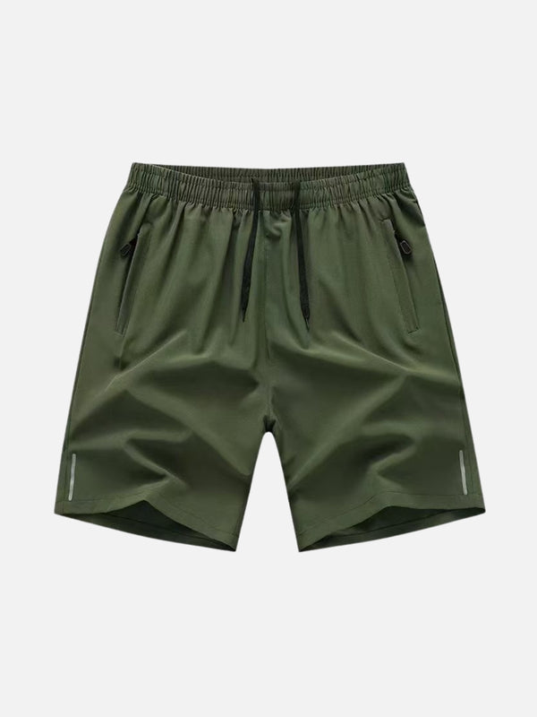Quick-Dry Reflective Athletic Shorts