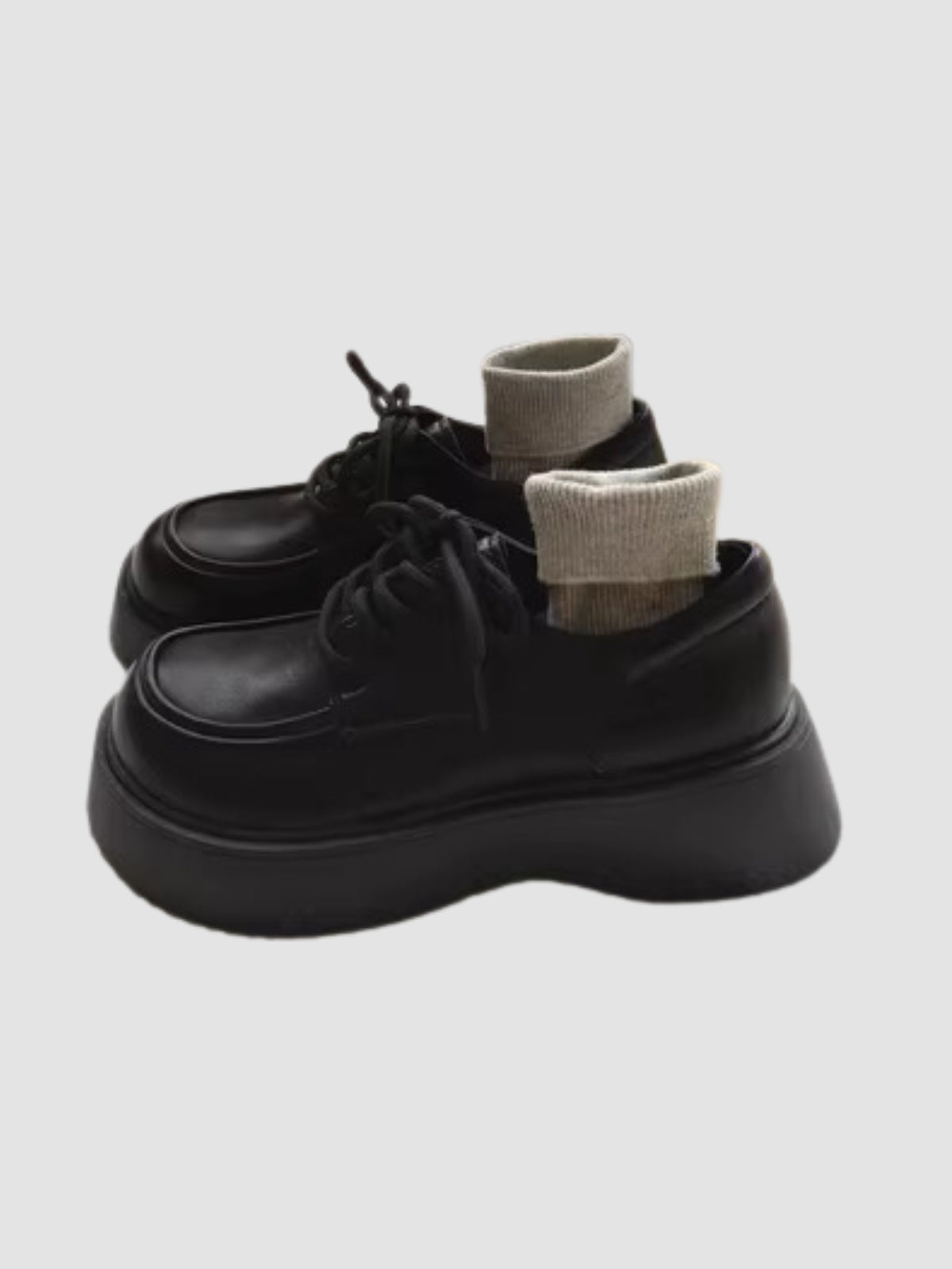 WLS Thick Soled Retro Chic Leather Shoes