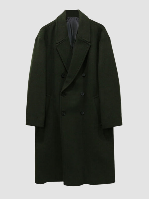 WLS Long Double Breasted Cashmere Windbreaker Coat