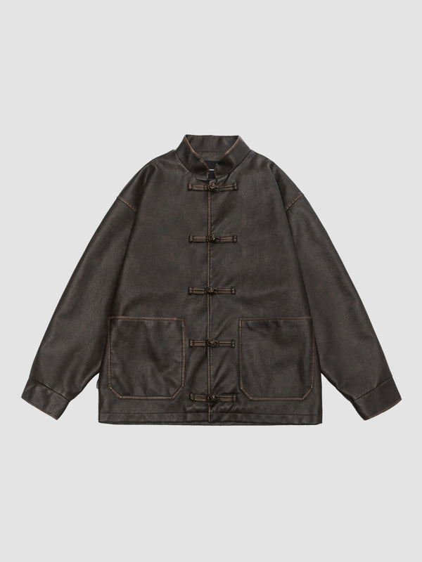 WLS Retro National Versatile Leather Jacket