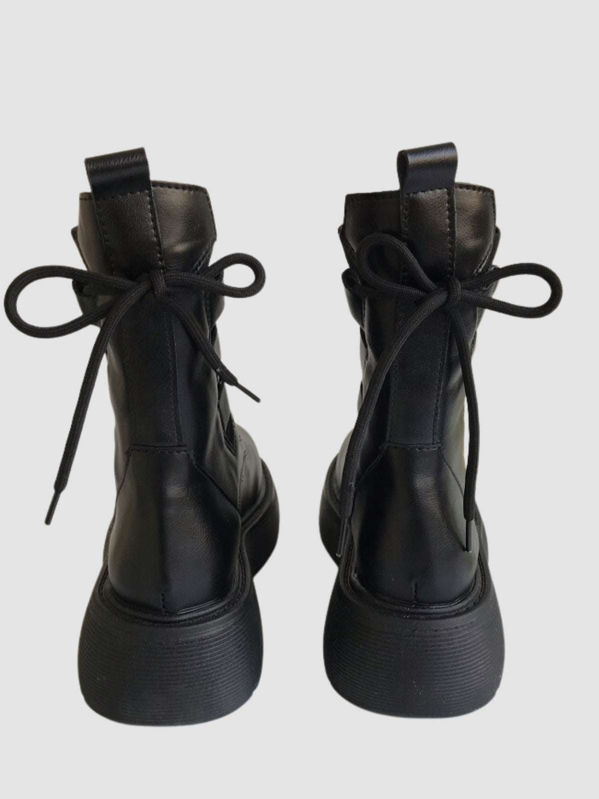 WLS Knitted Lace Up Velvet Women Short Boots