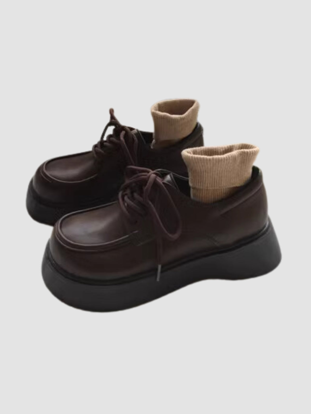 WLS Thick Soled Retro Chic Leather Shoes