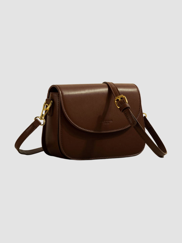 WLS Simple Retro Textured Square Crossbody Bag