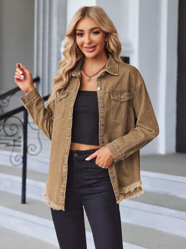 VANTESSA FringeEdge Denim Jacket