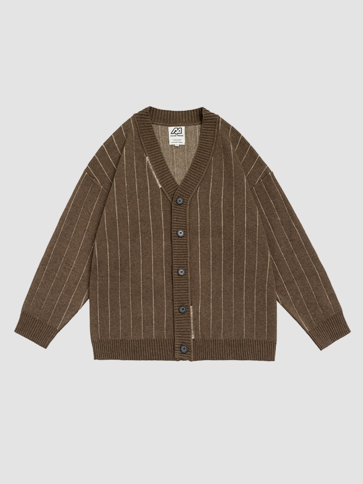 WLS Striped Retro Knitted Cardigan