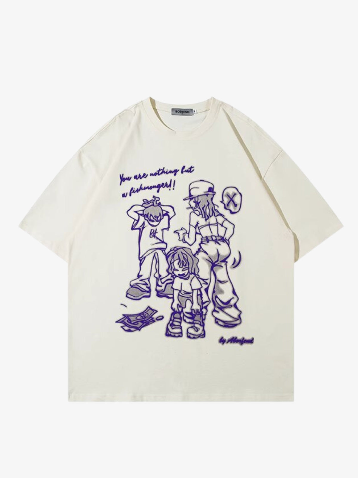 WLS Hand Drawn Cartoon Character Graphic Tee