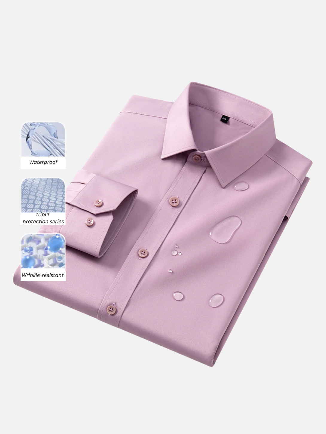 Water-Repellent Wrinkle-Free Dress Shirt – We Love Street Water-Repellent Wrinkle-Free Dress Shirt – We Love Street