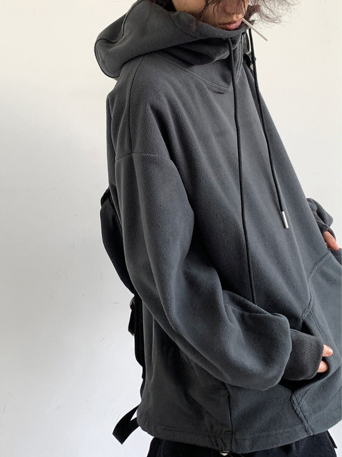 WLS Retro Hooded Collar Pullover Hoodie