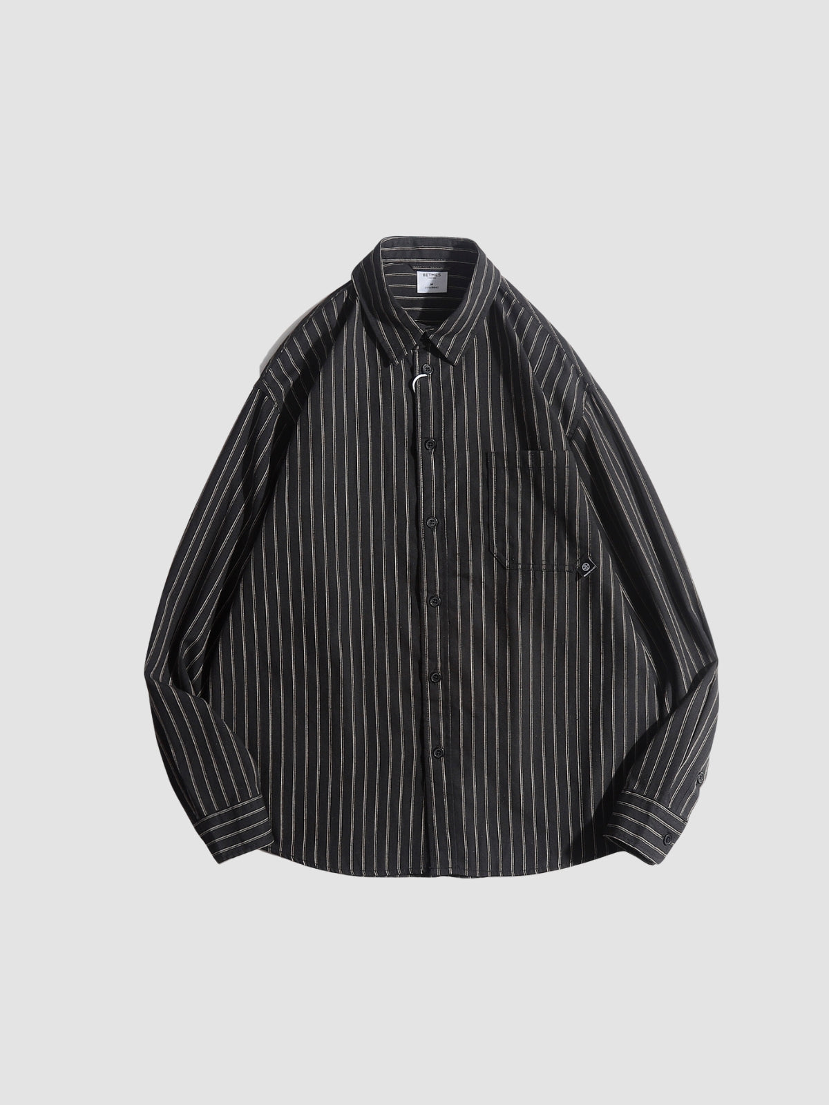 WLS Retro Striped Loose Shirt Top