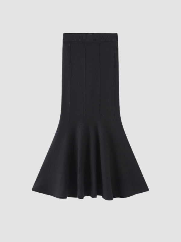 WLS High Waist Fishtail Slim Long Skirt