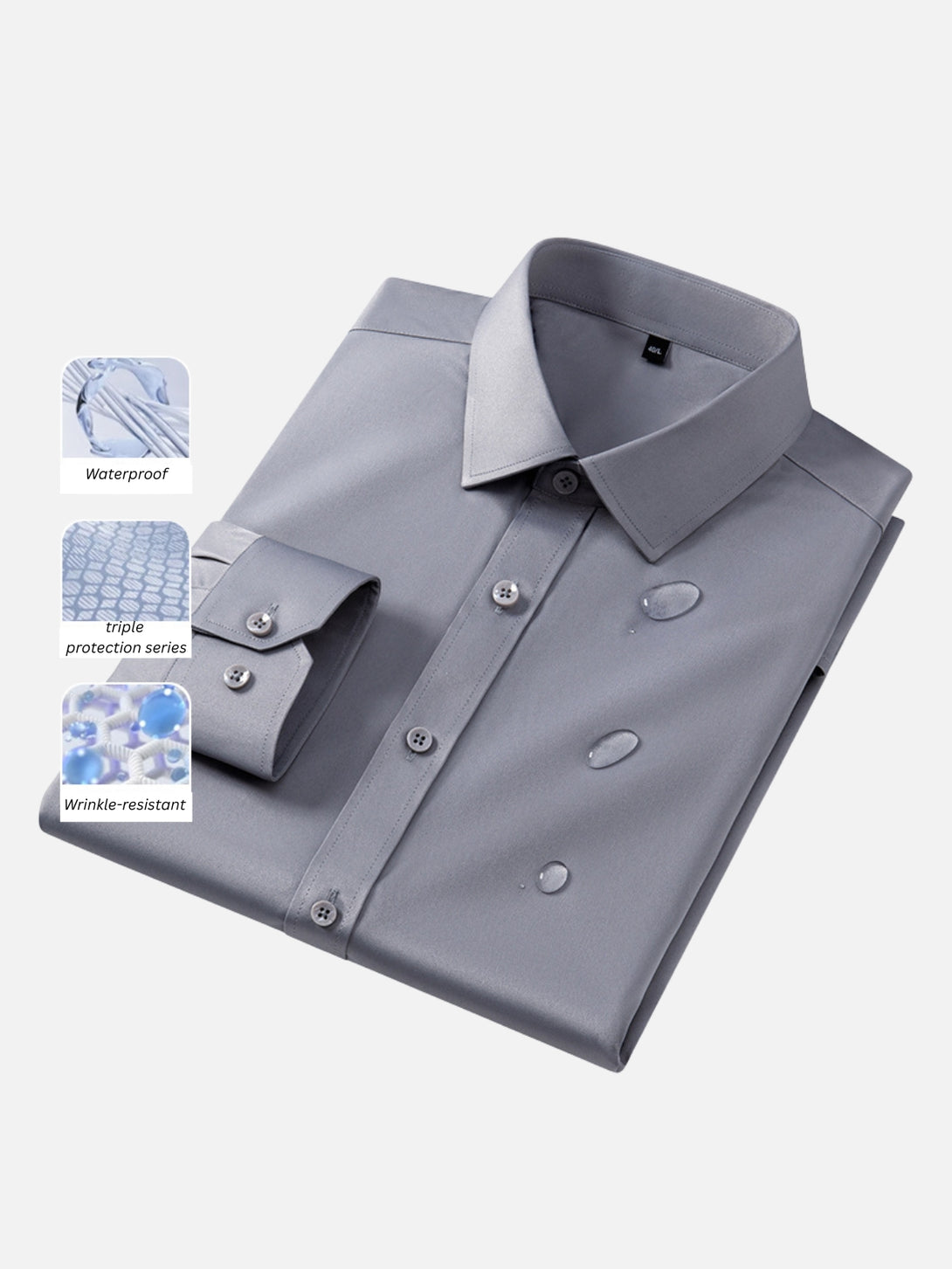 Water-Repellent Wrinkle-Free Dress Shirt – We Love Street Water-Repellent Wrinkle-Free Dress Shirt – We Love Street