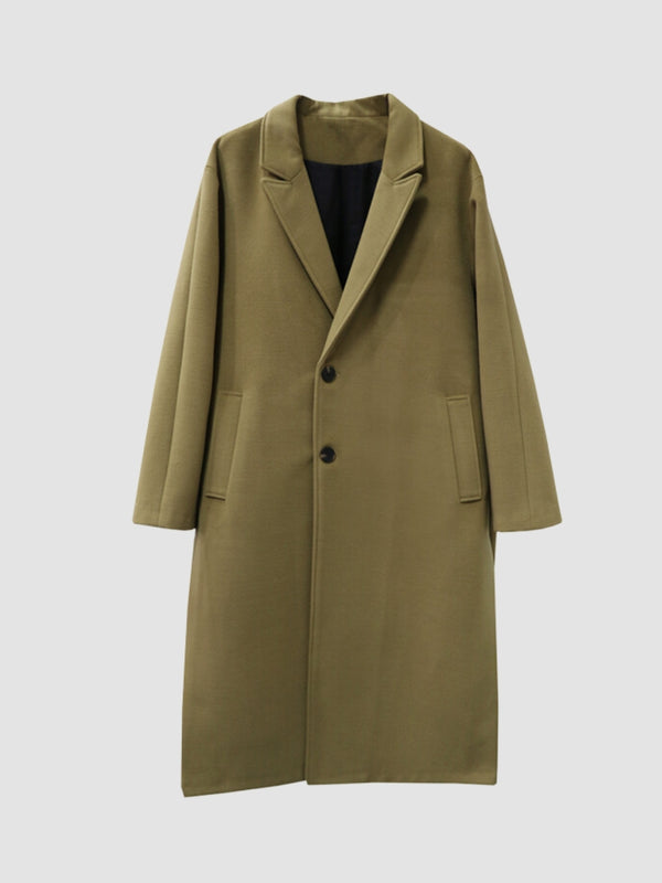 WLS British Style Woolen Cashmere Coat