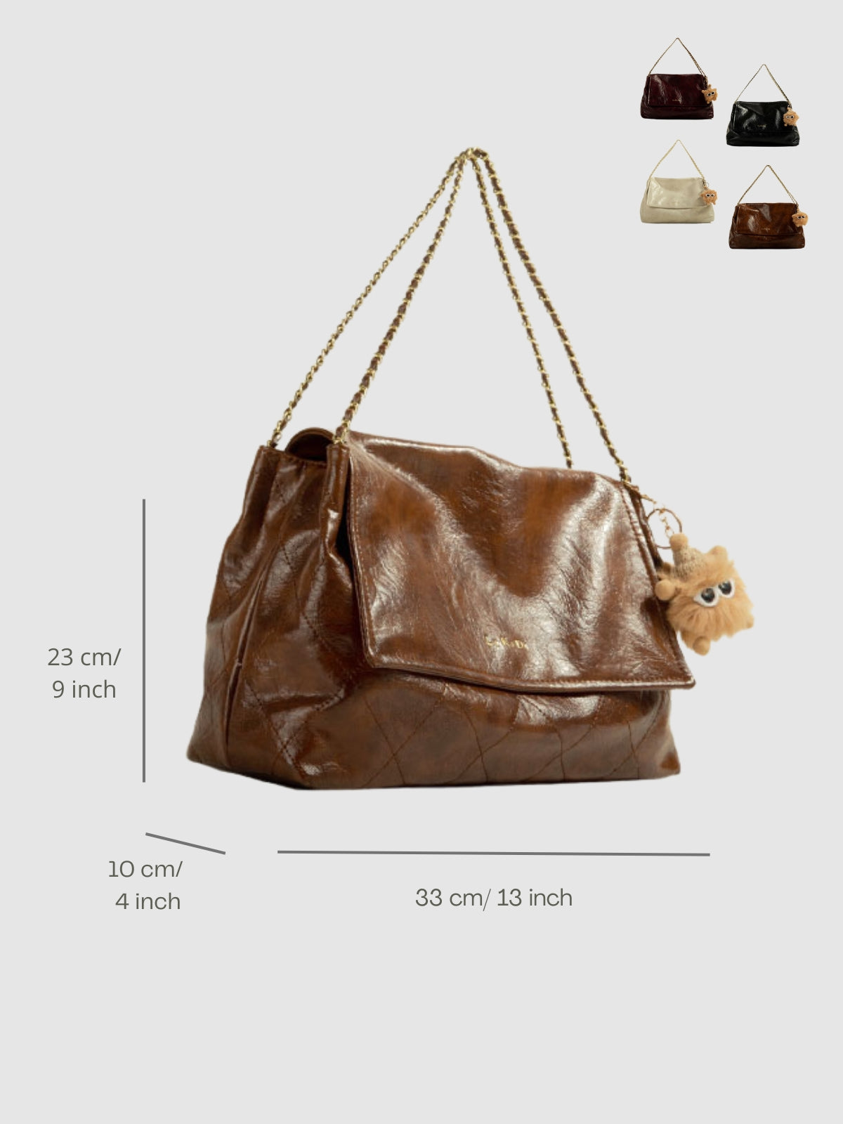 WLS Trendy Texture Shoulder Tote Bag