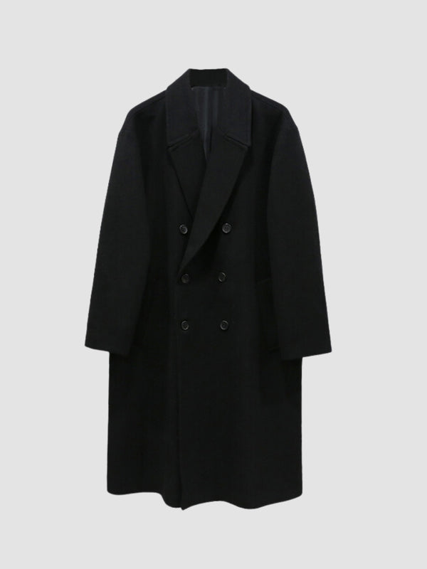 WLS Loose Mid-length Cashmere Windbreaker Coat