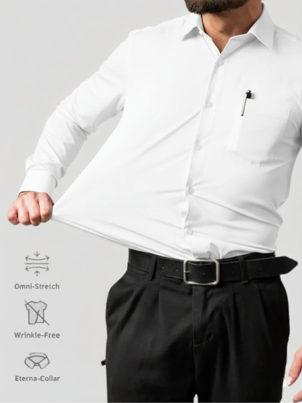 Non-Iron Front Pocket 4-Way Stretch Dress Shirt