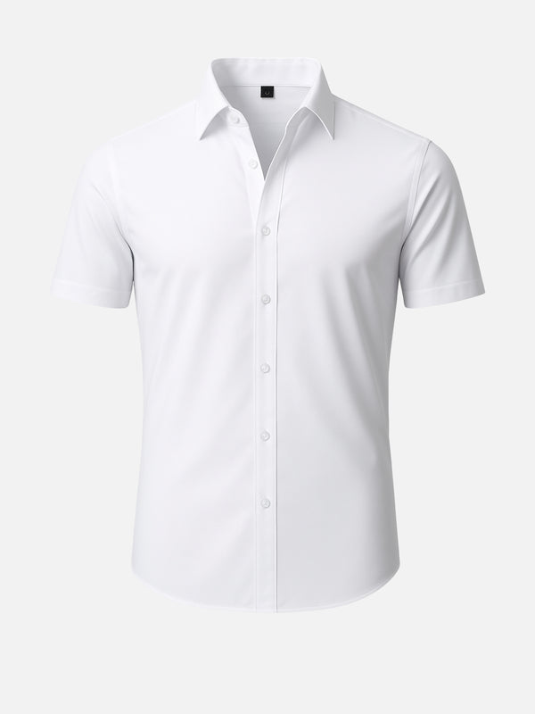 Non-Iron 4-Way Stretch Shirt – Transparent Buttons