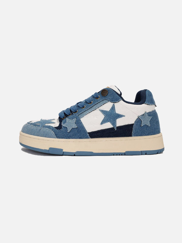 WLS StarryGlide  Stars Casual All-Match Denim Skate Shoes