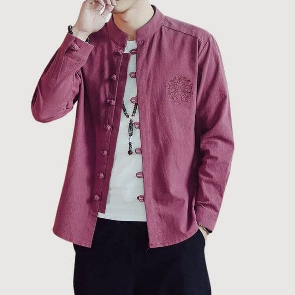 WLS Kezumi Long Sleeve Shirt Raspberry Red