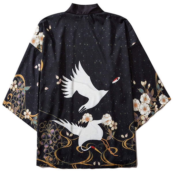 WLS Red Crowned Crane Kimono