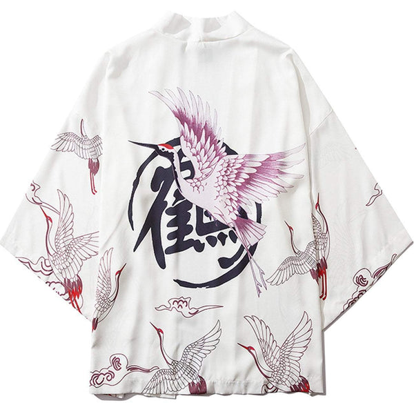 WLS Pink Crane Kimono