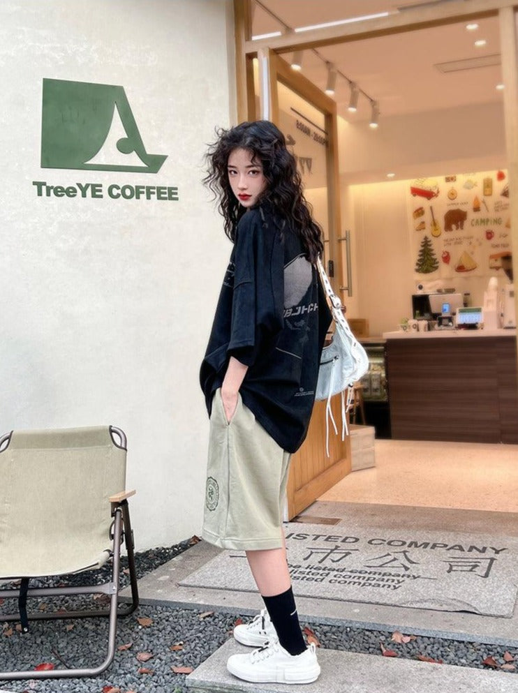Harajuku Streetwear - BJHG Core 3M Vintage Washed Tee - Shop High Quality Japanese Streetwear, Anime Clothing, Asian Street Fashion and Many More!