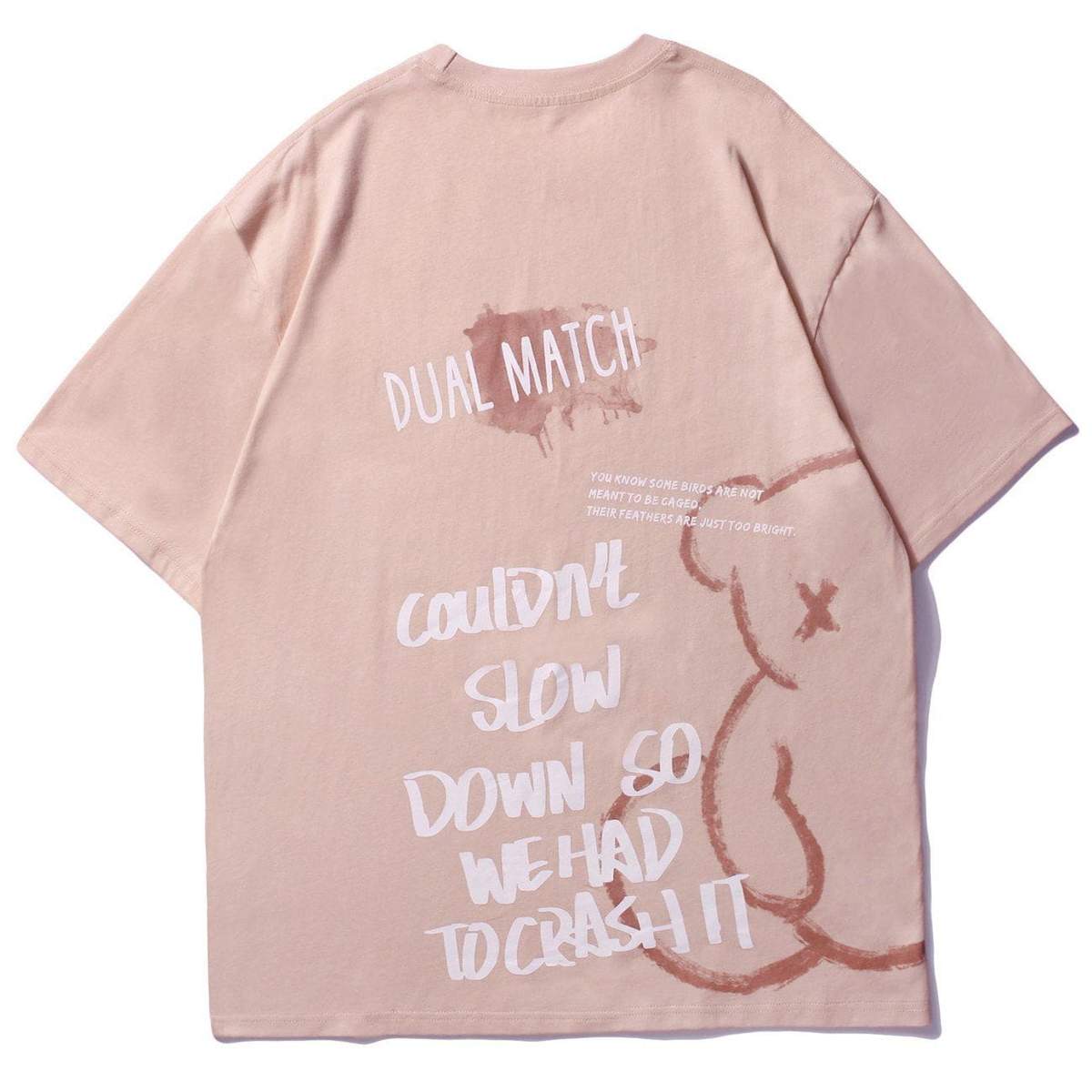 WLS Printed Shaded Pooh Rounded Collar Soft Cotton Tee