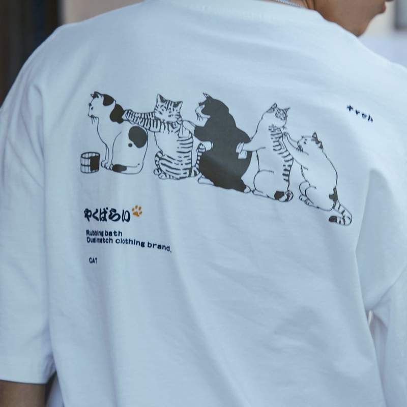 WLS Cat Print Soft Cotton Tee