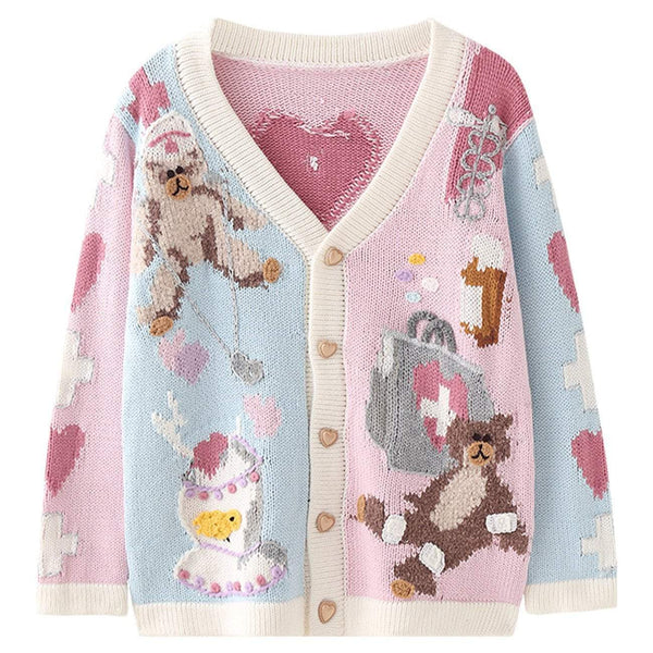 WLS Love Battens Knitted Cardigan