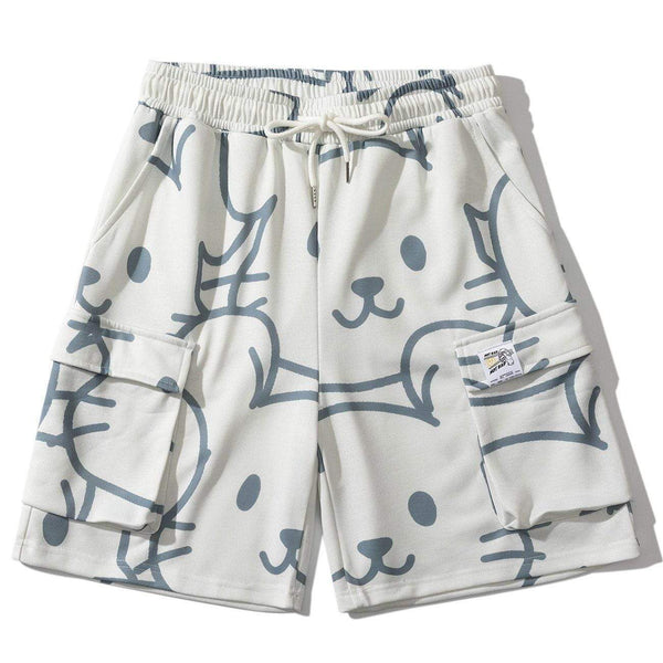 WLS Cute Mouse Full Print Side Pockets Shorts