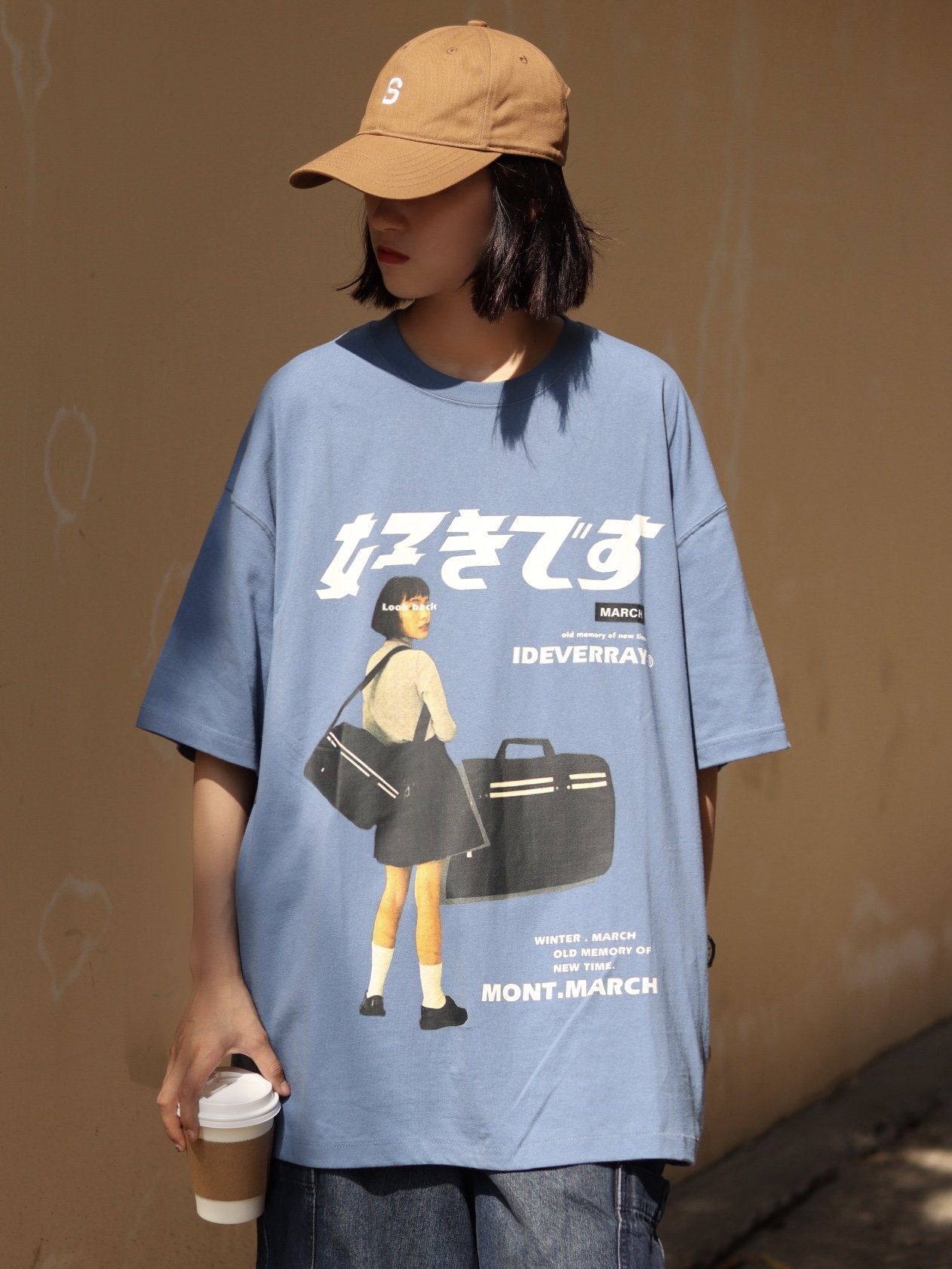 WLS Printed Design Rounded Collar Soft Cotton Tee