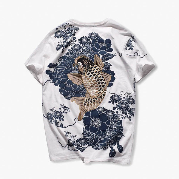 WLS Koi Floral Shirt White