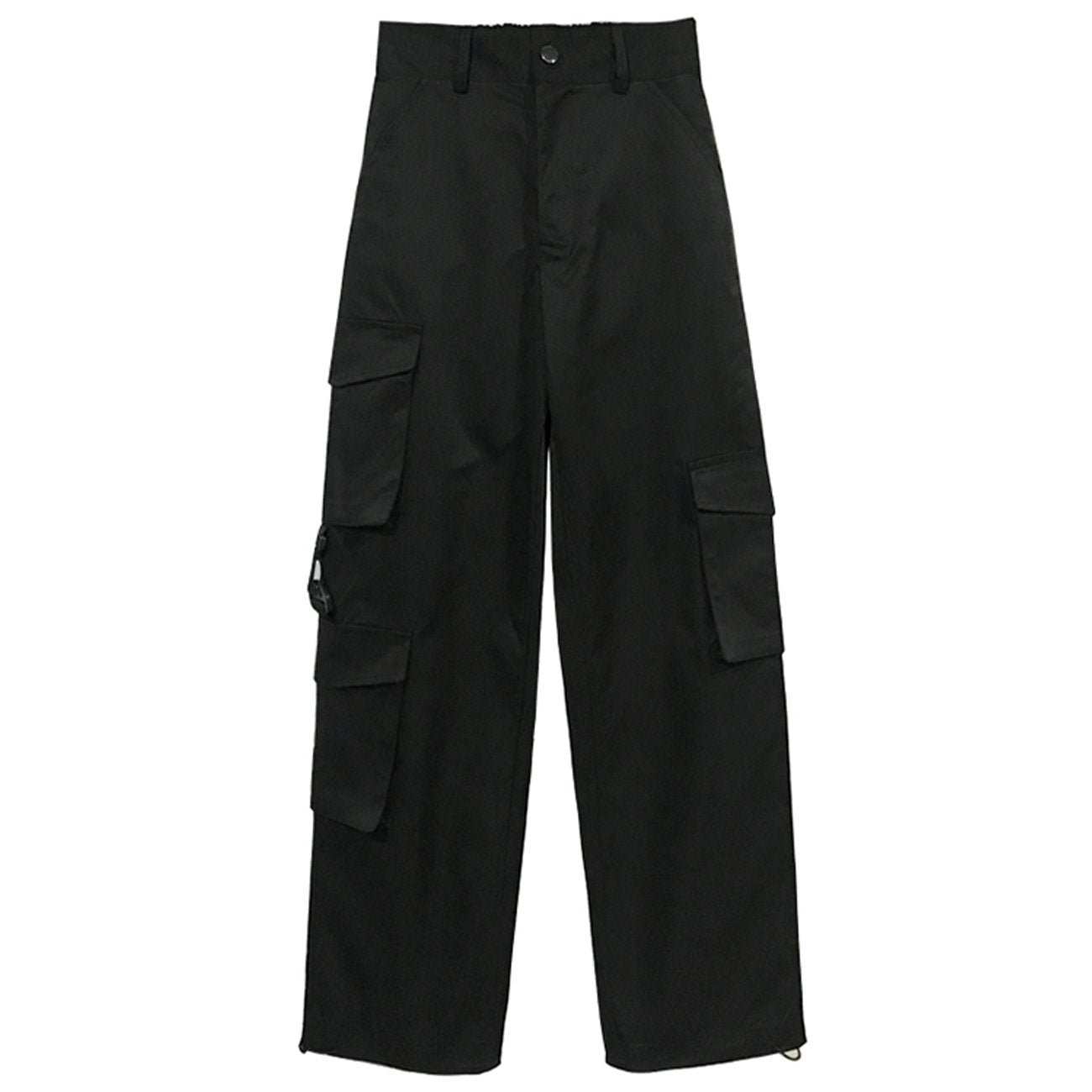 WLS Black Personalized Belt Cargo Pants