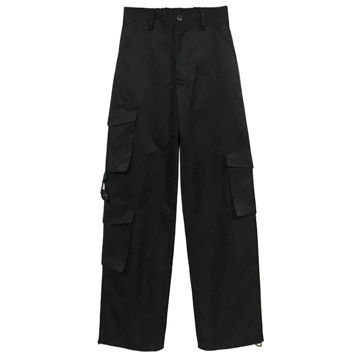 WLS Black Personalized Belt Cargo Pants – We Love Street