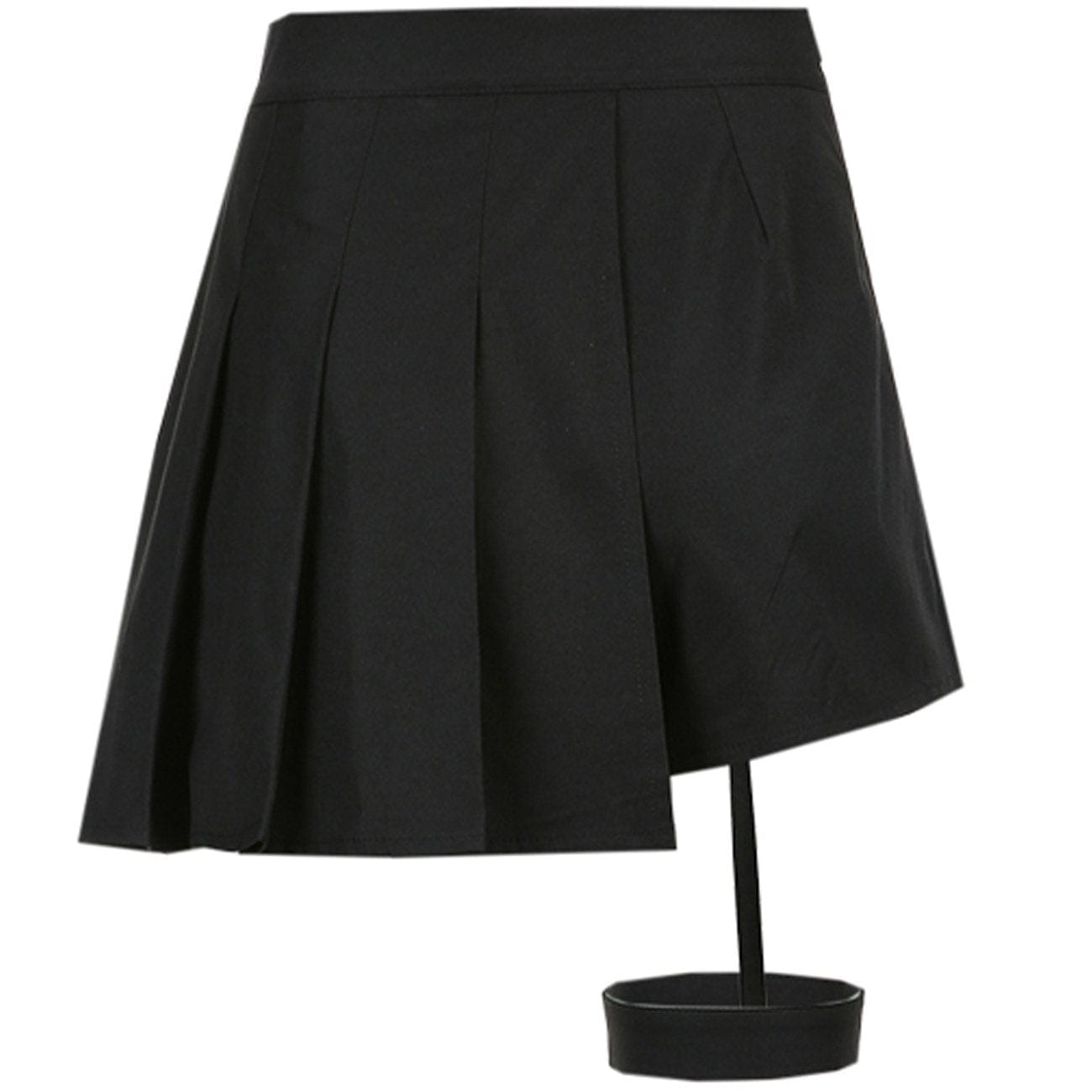 WLS Buckle PU Belt Skirt