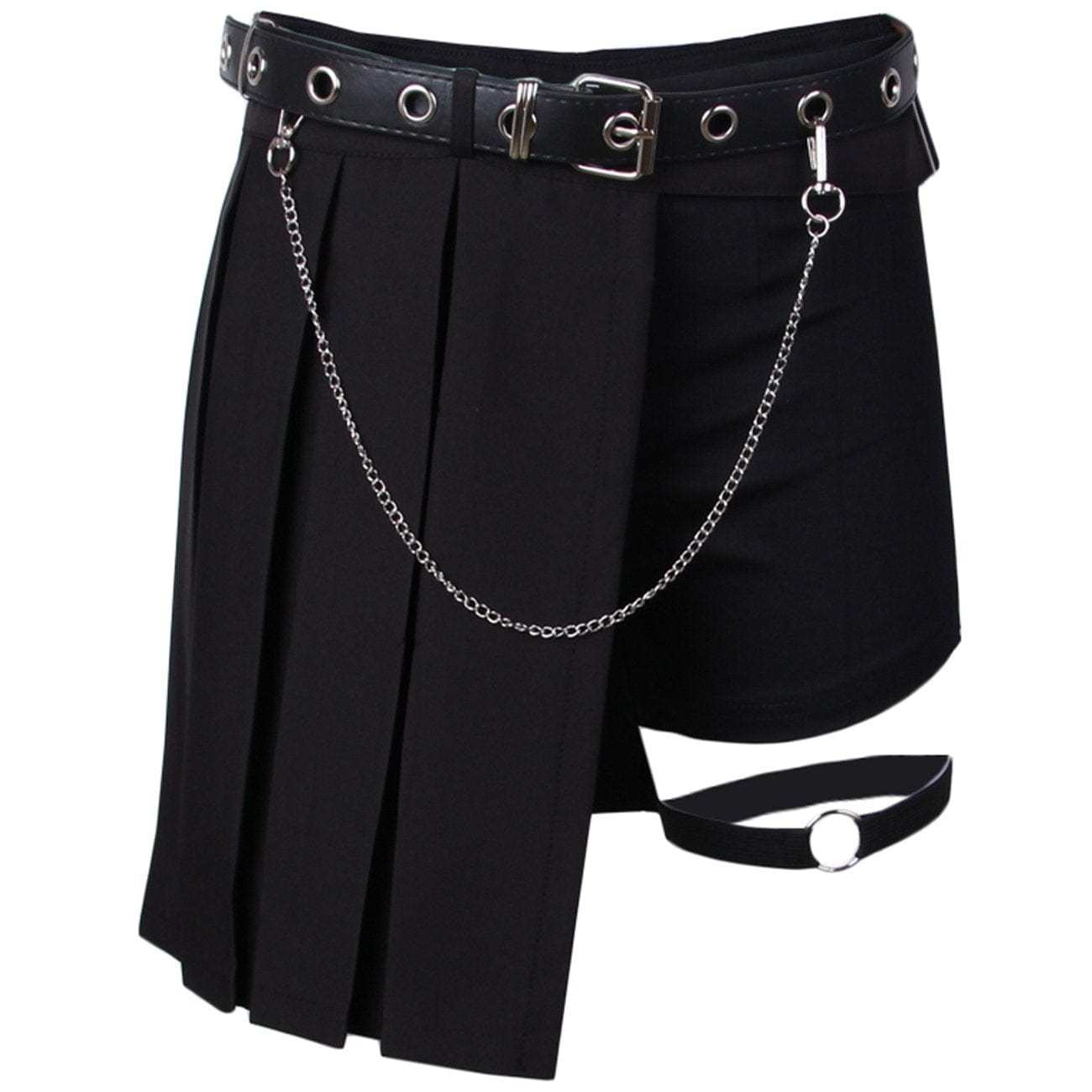 WLS Chain Decoration Irregular Skirt