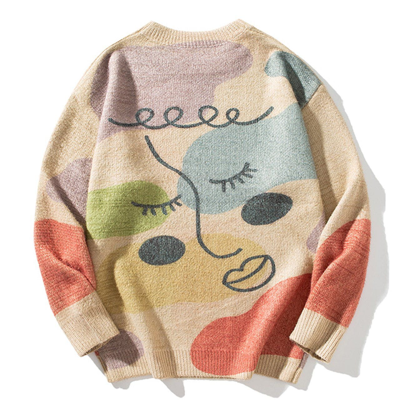 WLS Contrasting Colors Knit Sweater