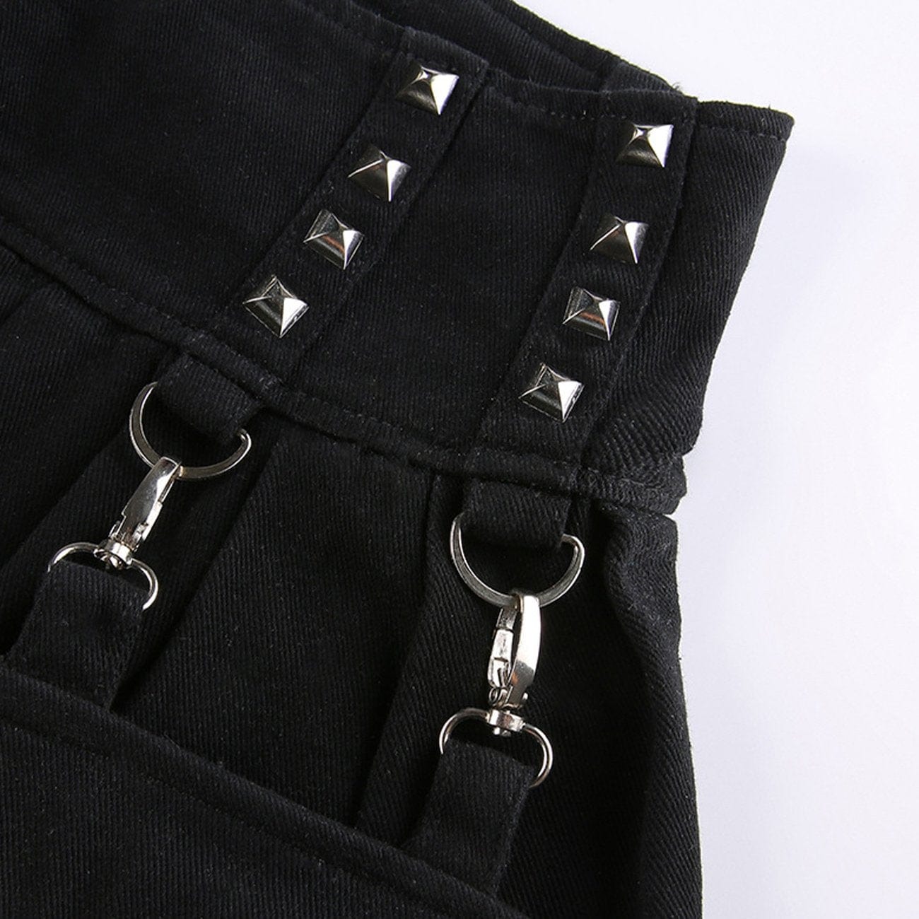 WLS Dark Irregular Detachable Rivets Pants
