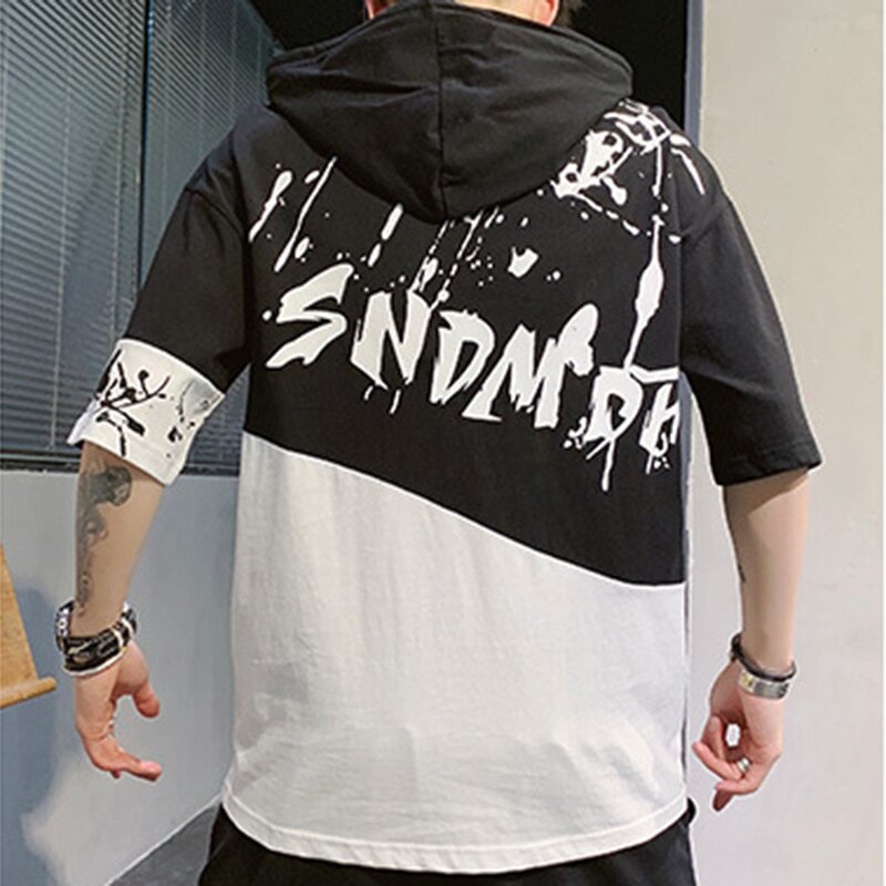WLS Double Color Stitching Hooded Tee