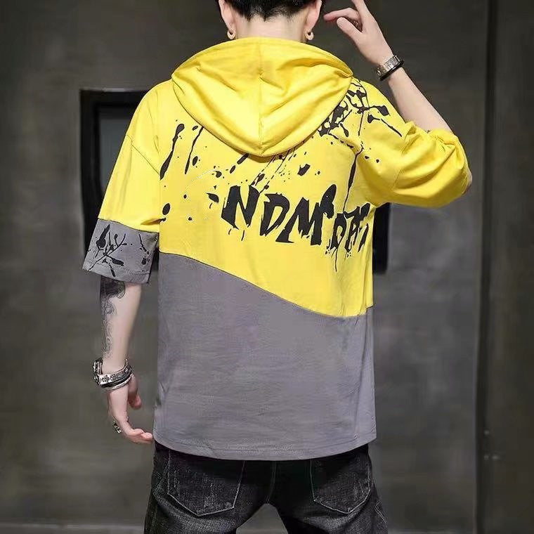 WLS Double Color Stitching Hooded Tee