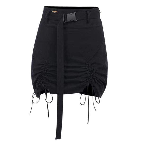 WLS Drawstring Buckle Belt Skirt
