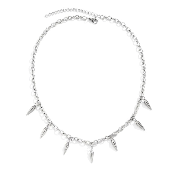 WLS Gothic Fringed Rivets Necklace